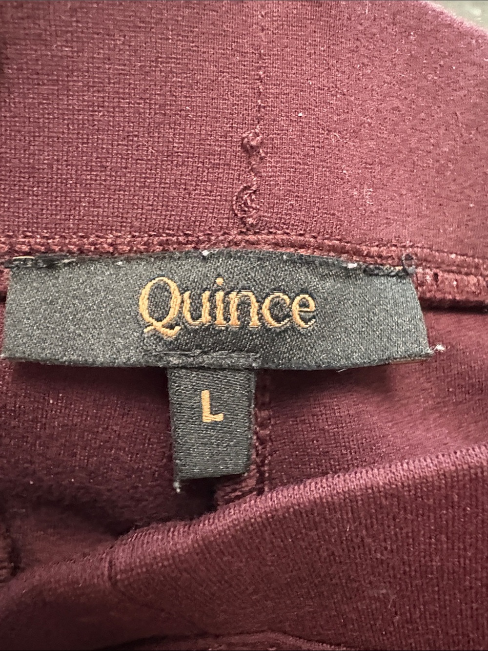 Quince Ultra-Stretch Ponte Straight Leg Pants Burgundy Size Large - Picture 3 of 7